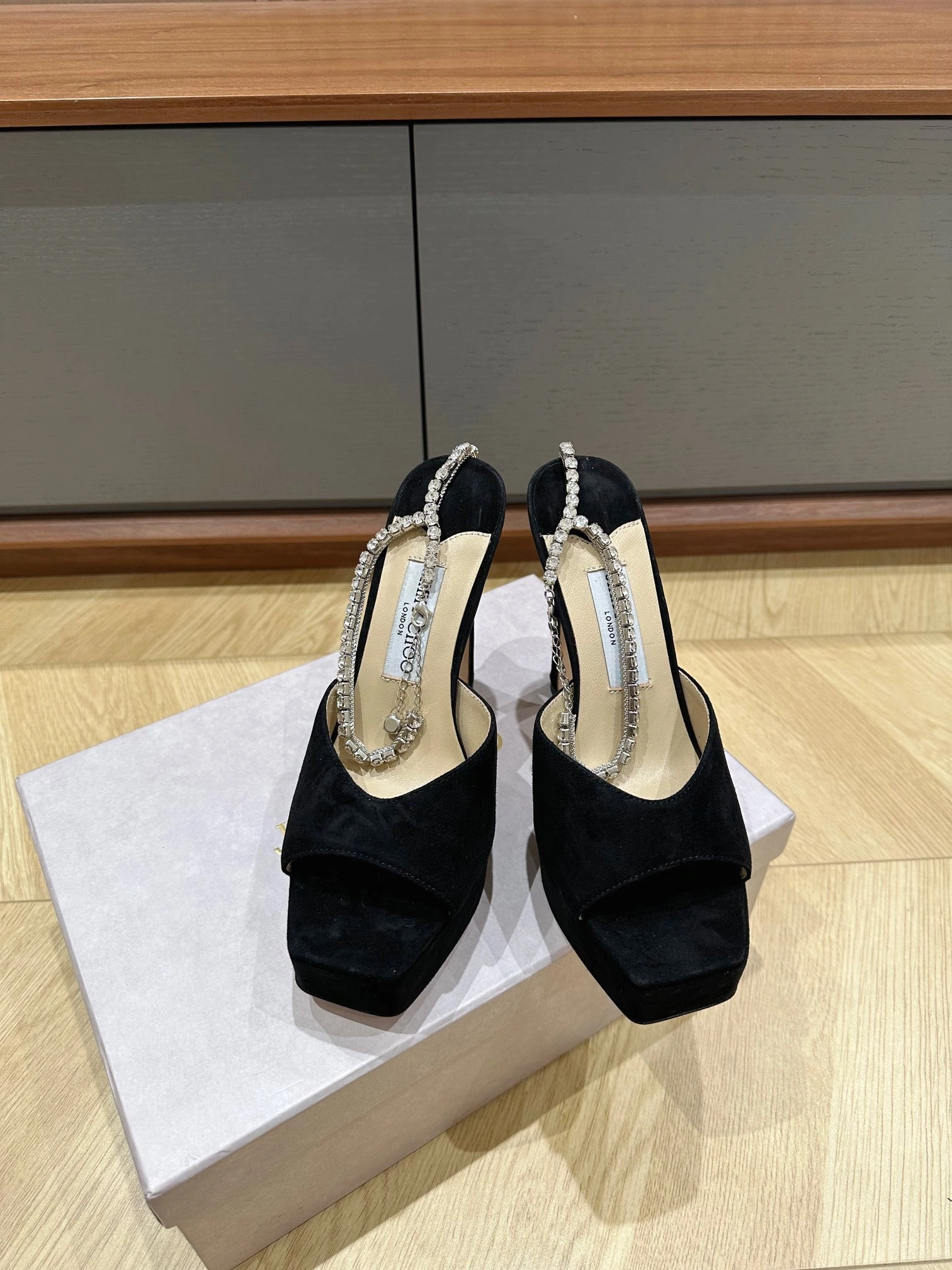COCO- SAEDASANDALPF125EWA Heel height：13CM Waterproof: 3.5cm sheepskin item:D-X03C1482
